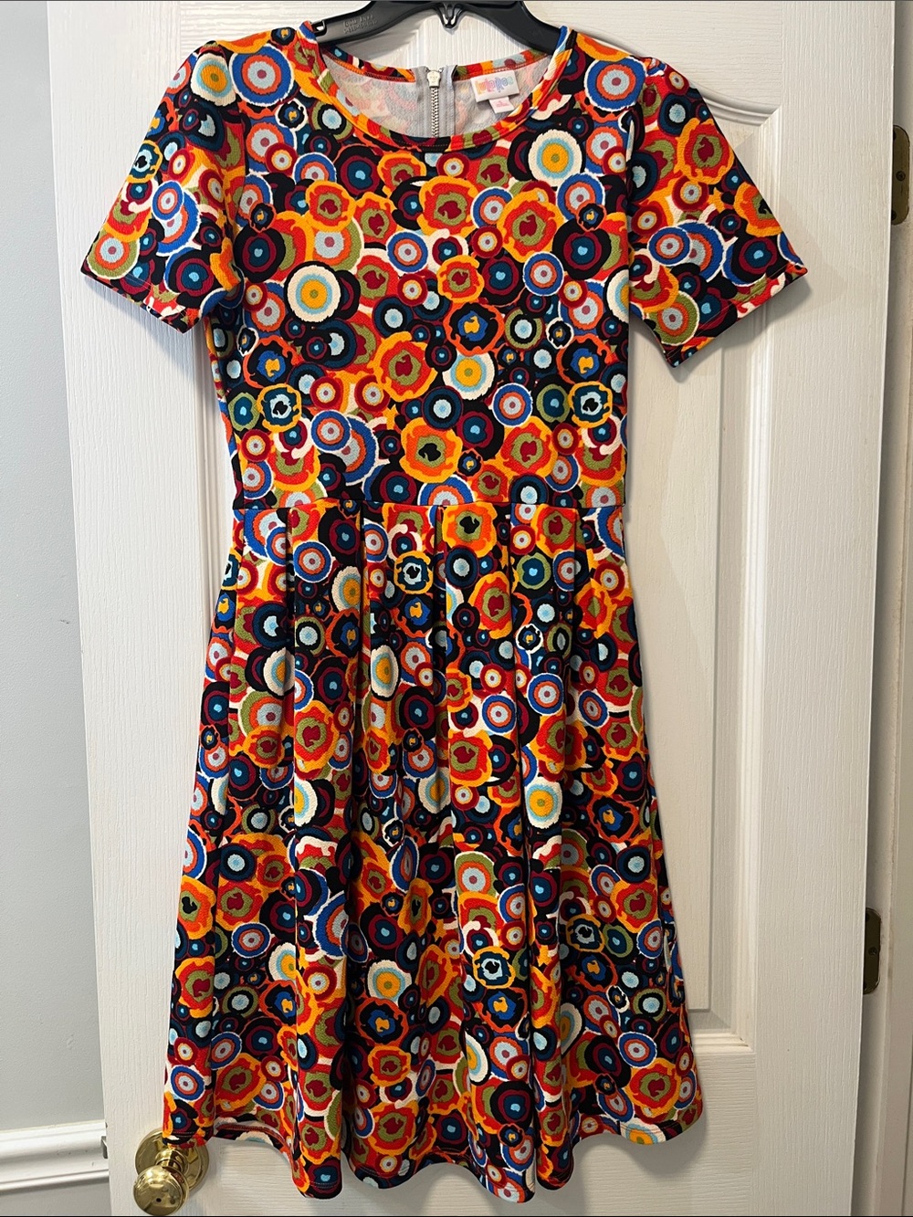 LuLaRoe Multicolor Floral Circle Fit-and-Flare Dress